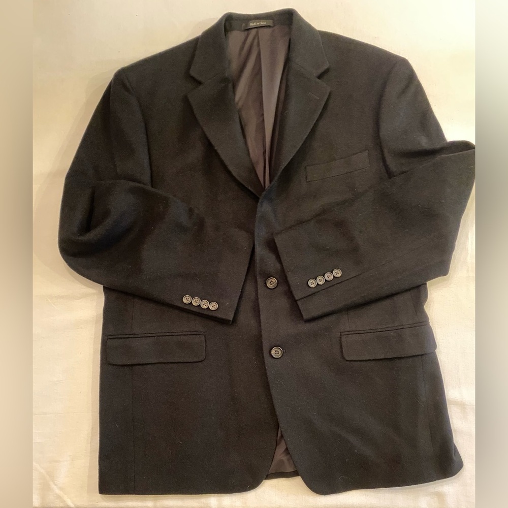 Ralph Ralph Lauren Black Camel Hair Men’s Blazer Coat 43R